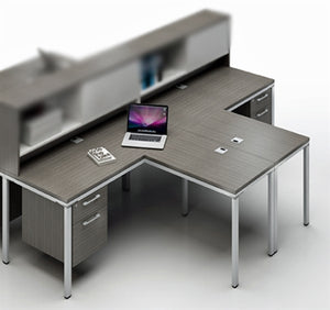 SGSD008 Simple System Double 'L' Desk