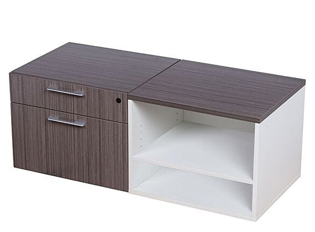 SGSD011 Simple System Four 'L' Desk w/Side Cabinet