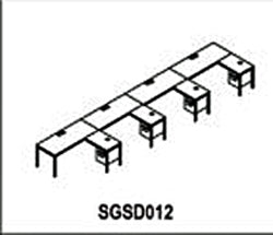 SGSD012 Simple System Four 'L' Desks