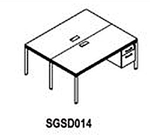 SGSD013 Simple System Two Desks, Facing
