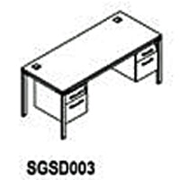 SGSD013 Simple System Two Desks, Facing