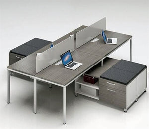 SGSD022 Simple System Six 'L' Desk w/Side Cabinet, Facing
