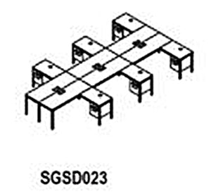 SGSD023 Simple System Six 'L' Desk, Facing