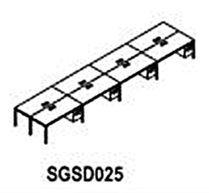 SGSD024 Simple System Eight Desks, Facing