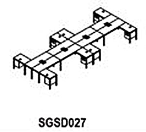 SGSD027 Simple System Eight 'L' Desks, Facing