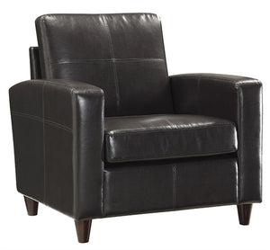 SL2811  Eco Leather Club Chair with Espresso Finish Legs