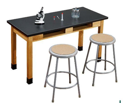 SLTCB - Wood Science Lab Tables Chem-ResTop w/Book-Box  by NPS