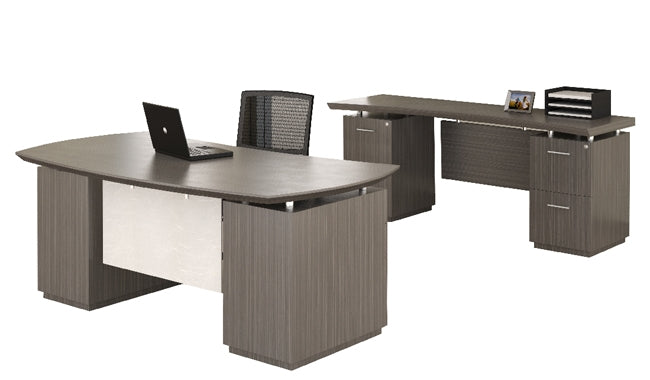 STL9 Sterling Double Pedestal Desk & Credenza