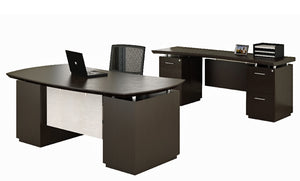 STL9 Sterling Double Pedestal Desk & Credenza