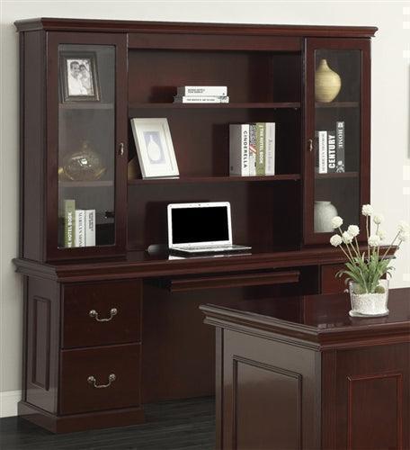 TOW-TYP584 - Townsend Series Traditional Executive Credenza w/Hutch  by Office Star