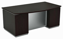 Load image into Gallery viewer, TUX-TYP1 Tuxedo Bow Front 72&quot; Double Pedestal Desk
