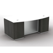 Load image into Gallery viewer, TUX-TYP1 - Tuxedo Bow Front 72&quot; Double Pedestal Desk by OSP
