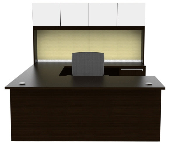 VL-675  Verde 'U' Shaped Office Desk W/ Hutch