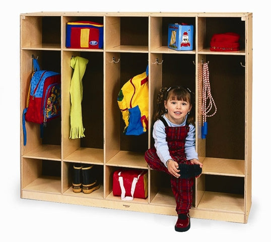 Five Section Coat Locker Cubbies by Whitney Bros by Whitney Bros