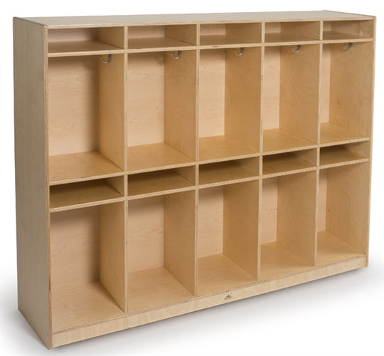 Ten Section Coat Locker Cubbies by Whitney Bros by Whitney Bros