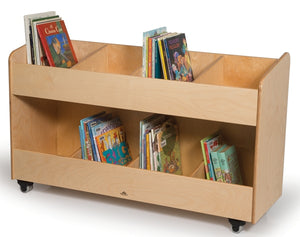 WB0296 Eight Section Mobile Book Storage Cabinet