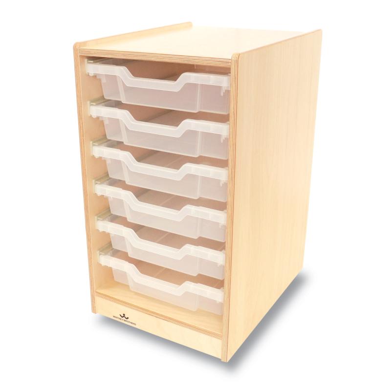 WB7001 - Single Column Clear Tray Storage Cabinet by Whitney Bros