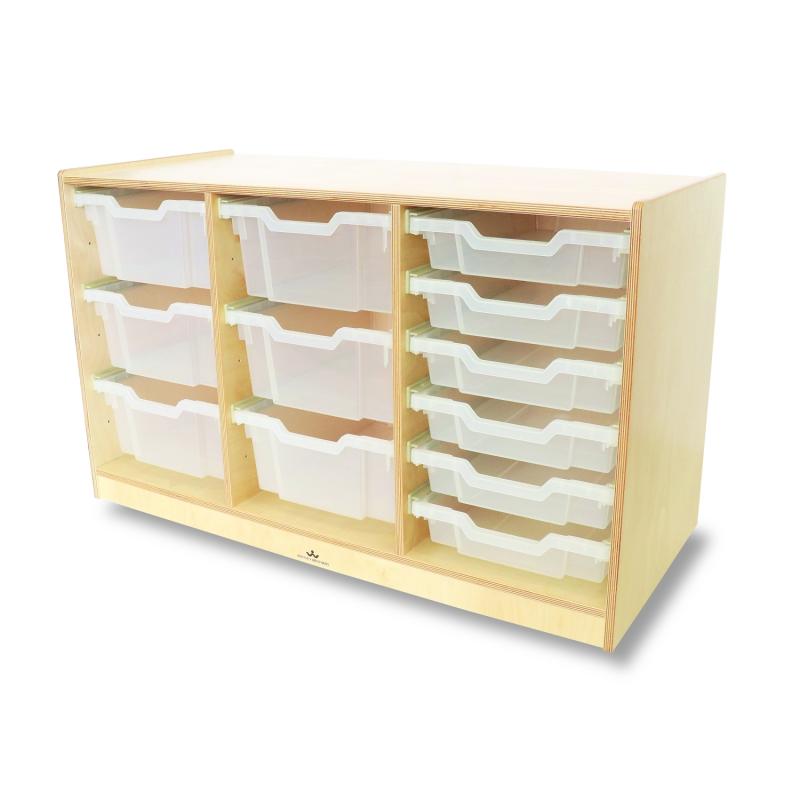 WB7003 - Triple Column Clear Tray Storage Cabinet by Whitney Bros