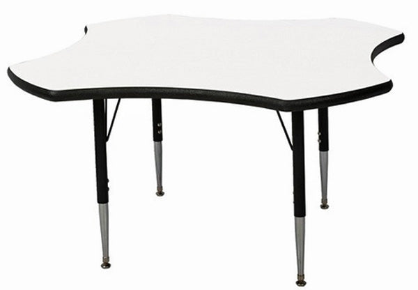 Clover Shaped Dry Erase White MarkerBoard Top, Activity Table by Scholar Craft