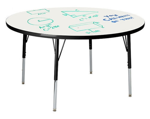 WMB949RD Round Dry Erase White MarkerBoard Top, Activity Tables