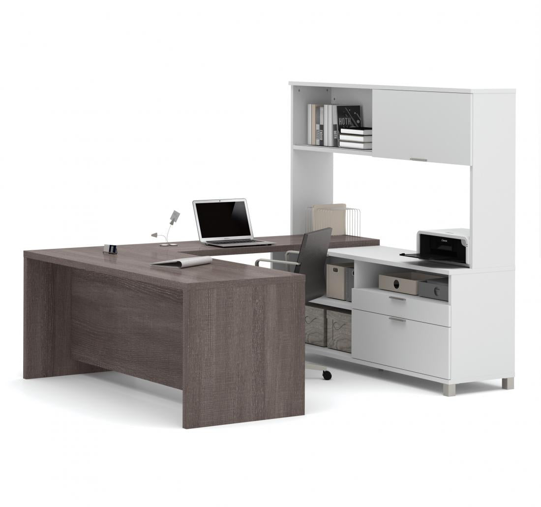 120880 - Pro-linea U-Shaped Desk w/Hutch by Bestar