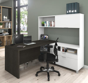 120882 - Pro-linea L-Shaped Desk w/Hutch by Bestar