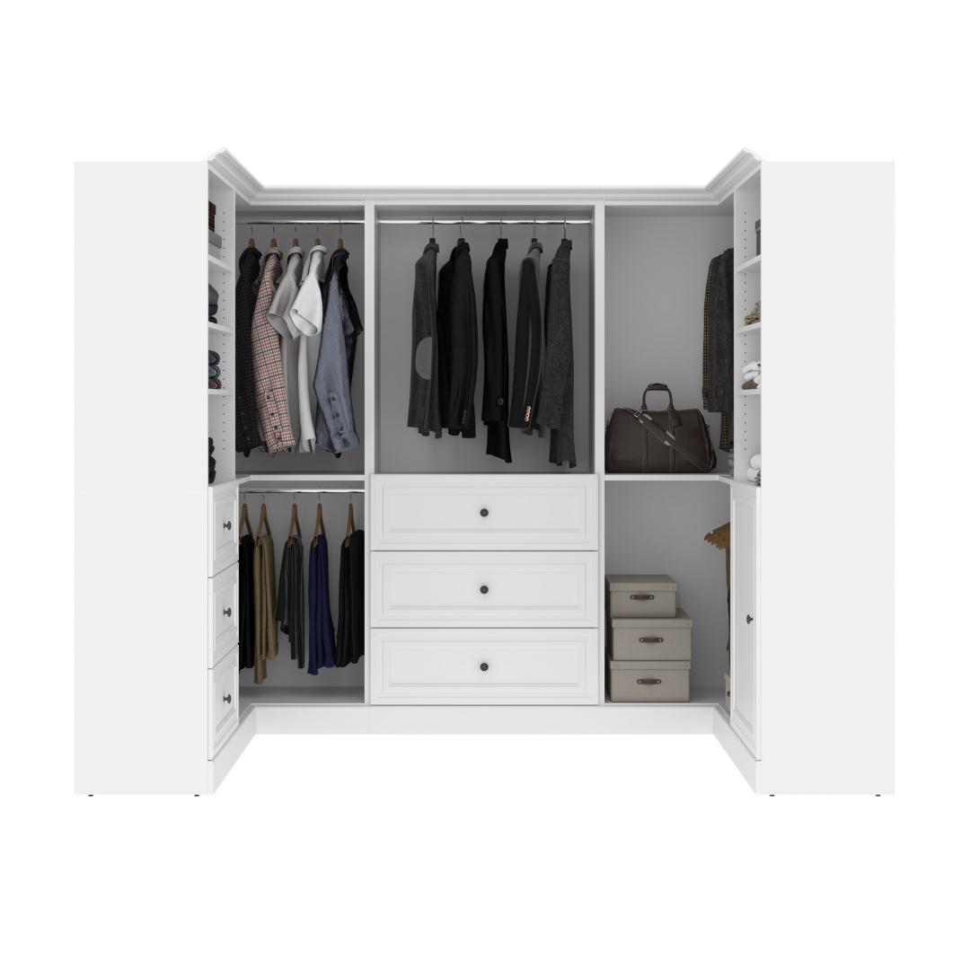 40875 - Versatile Collection 108" Corner Storage / Wardrobe Combo by Bestar