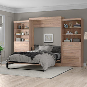 26886 - Pur Collection 136" Queen Wall Bed & Storage Combo, 6 Drawers by Bestar